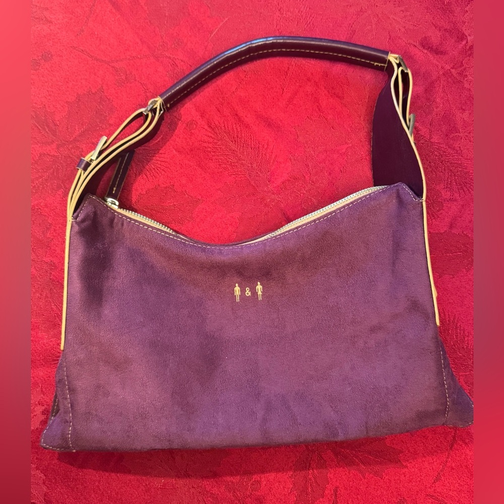 Matt & Nat Vegan Purple Suede Handbag, Shoulder bag. Made in Canada